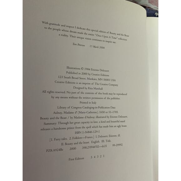 2000 Beauty & The Beast By Madame D’Aulnoy and Etienne Delessert - Picture 6 of 12